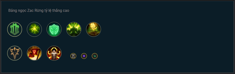 Tham khảo bảng ngọc bổ trợ Zac build trong LMHT