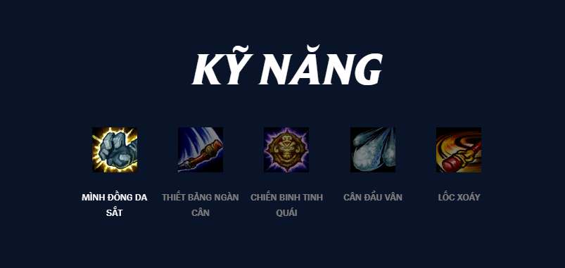 Các kỹ năng của Ngộ Không LOL
