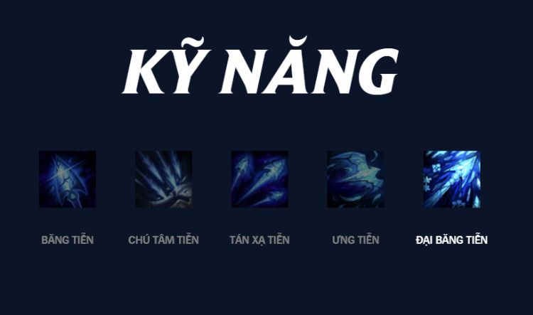 Bảng skill Ashe Liên Minh mùa mới nhất