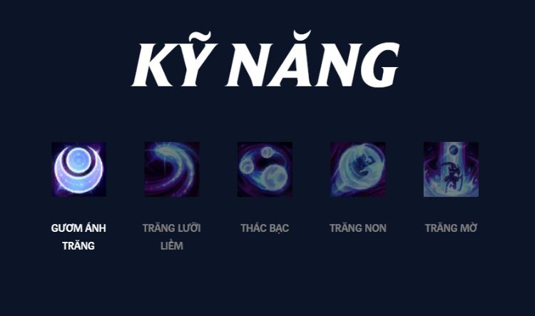 Bộ kỹ năng Diana LMHT Bộ kỹ năng Diana LMHT