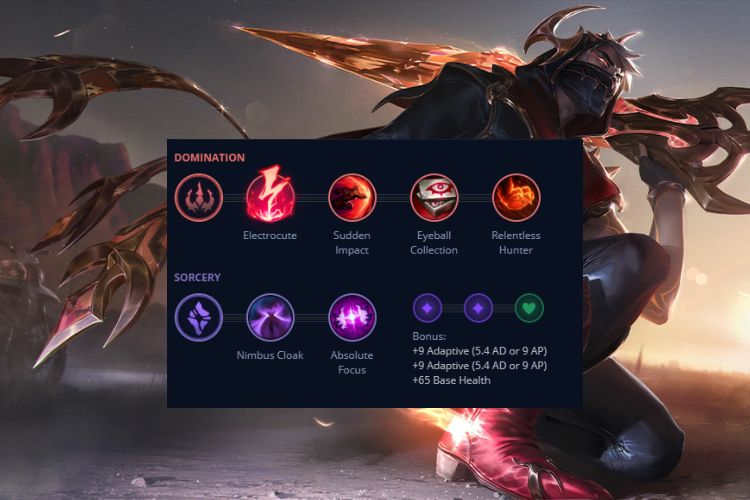 Bảng ngọc bổ trợ giúp Talon phát huy tối đa sức mạnh 