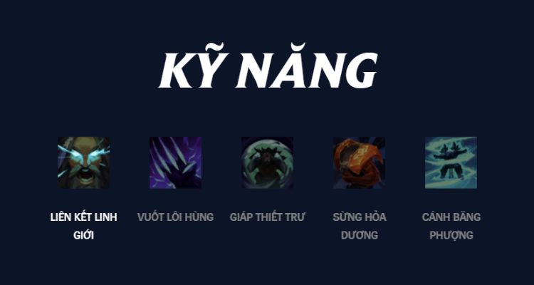 Các kỹ năng mà tướng Udyr sở hữu