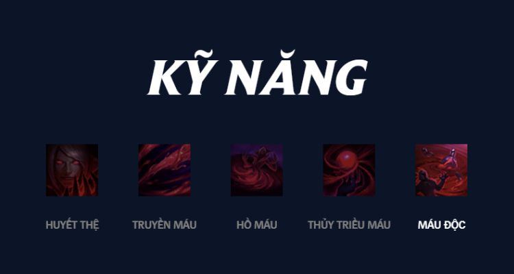 Bộ kỹ năng mà tướng Vladimir sở hữu