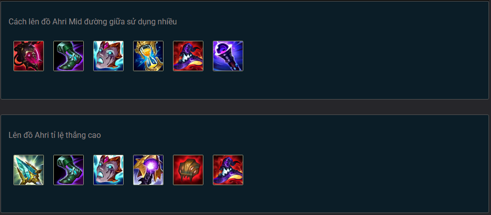 Cách lên đồ tướng Ahri