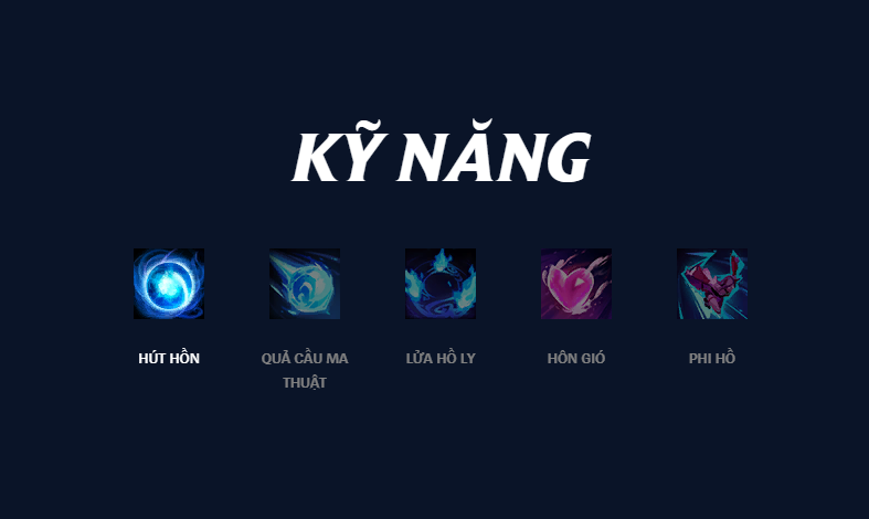 Kỹ năng Tướng Ahri LMHT